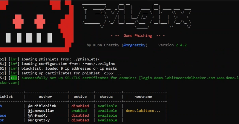Phishing de otro nivel: Evilginx2